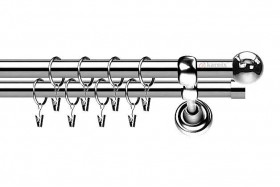 Karnizai Colosseo KULKA Ǿ19/19  INOX (nerūdijančio plieno spalva)